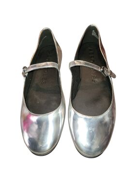 Aerosoles Silver Mary Jane Ballet Flats Sz 8 nwob/nwt